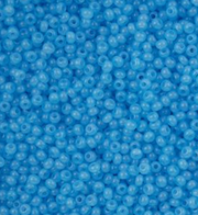 Czech Seed Bead 11/0 Vial Alabaster Aqua Solgel apx23g