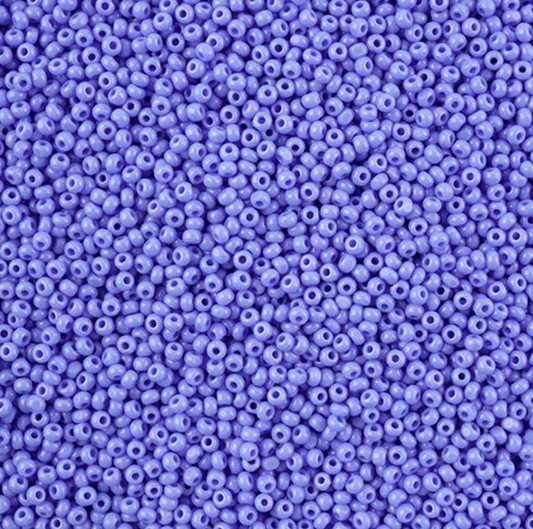 Czech Seed Beads 11/0 Cut apx 13g vial Opaque Pale Blue