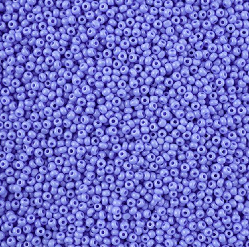 Czech Seed Beads 11/0 Cut apx 13g vial Opaque Pale Blue