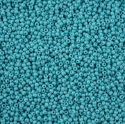 Czech Seed Beads 11/0 Cut apx 13g vial Opaque Turquoise/Blue