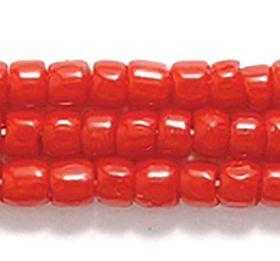 CZ Seed Bead 3-cut Opaque Dark Red 9/0