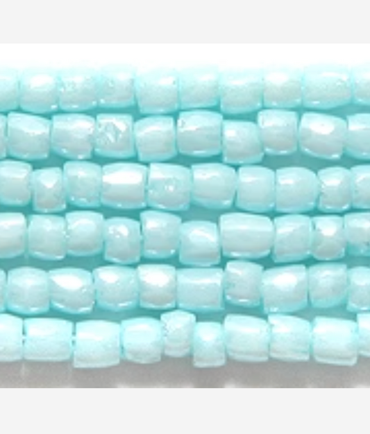CZ Seed Bead 3-cut Solgel Pale Turquoise 9/0