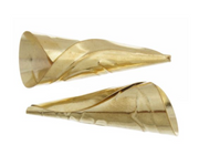 100 Pack - Gold Jingle Cones ALUMINUM BRASS 45MM