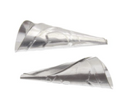 100 Pack - Silver Jingle Cones  45mm Aluminum