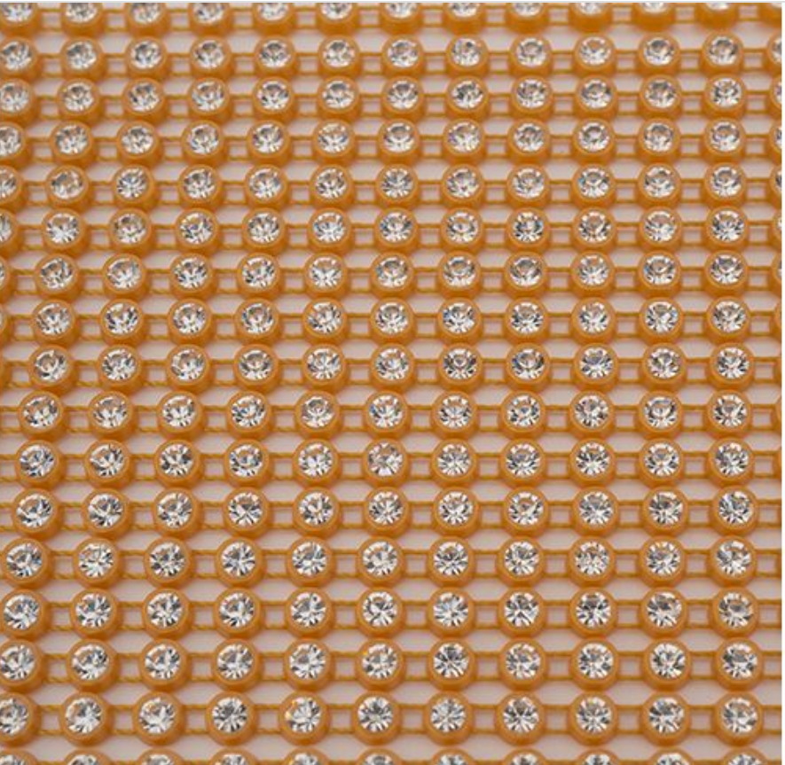 Crystal Lane DIY Rhinestone Banding 10yds 1row ss12 Gold Casing/ Crystal