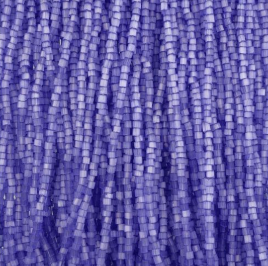 Czech Seed Beads 10/0 2Cut Satin Purple Solgel Strung