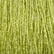Czech Seed Beads 10/0 2Cut Satin Light Green Solgel Strung