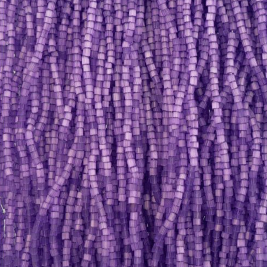 Czech Seed Beads 10/0 2Cut Satin Grape Solgel Strung