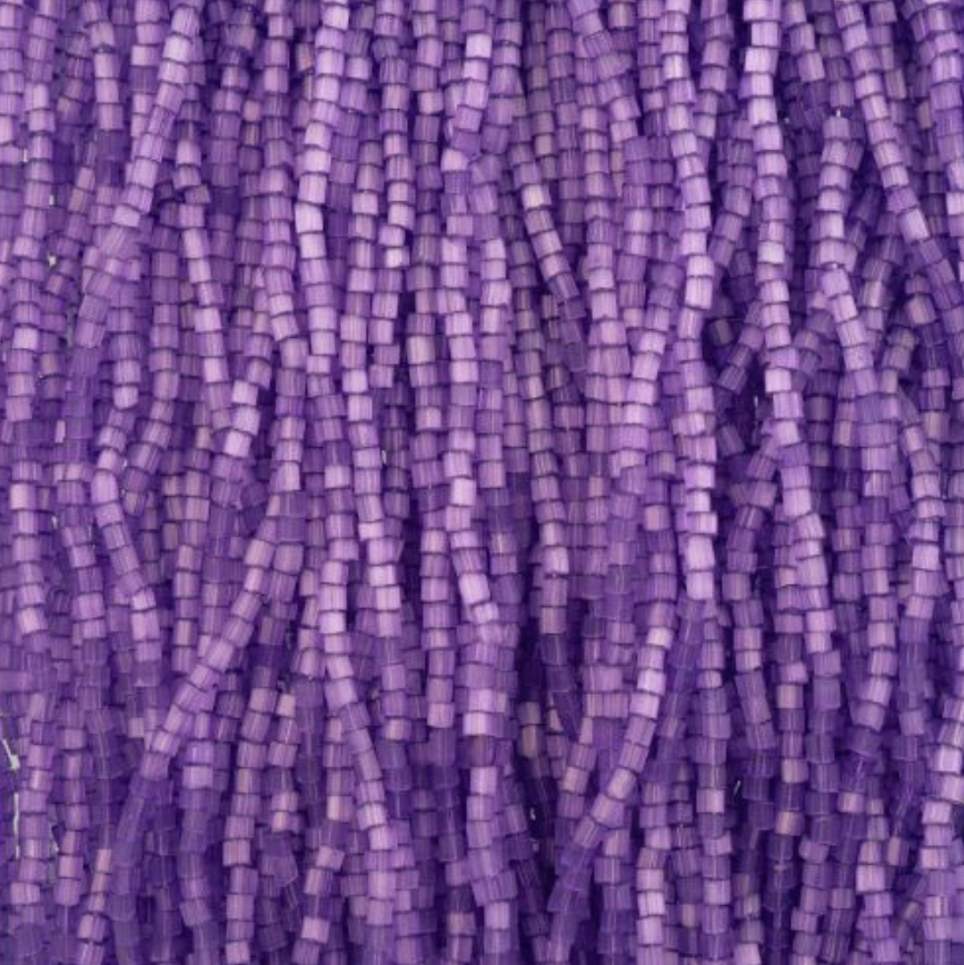 Czech Seed Beads 10/0 2Cut Satin Grape Solgel Strung