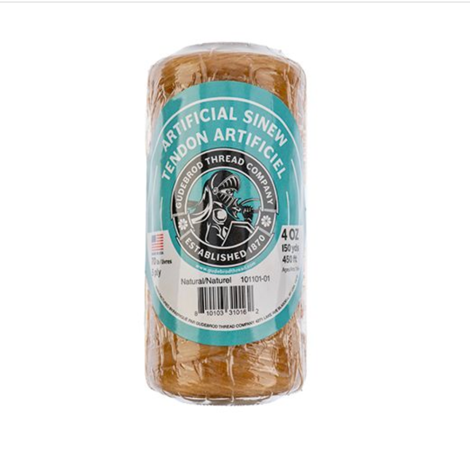 Gudebrod Sinew 4oz 450Ft (150yd) Natural 5ply 70lb test