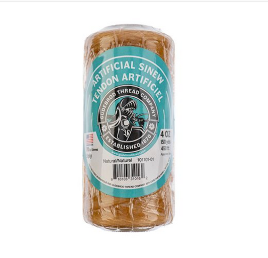 Gudebrod Sinew 4oz 450Ft (150yd) Natural 5ply 70lb test