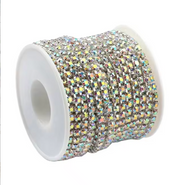 AB Silver ss6 - Metal Rhinestone Banding