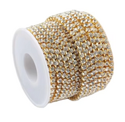 Gold ss6 - Metal Rhinestone Banding