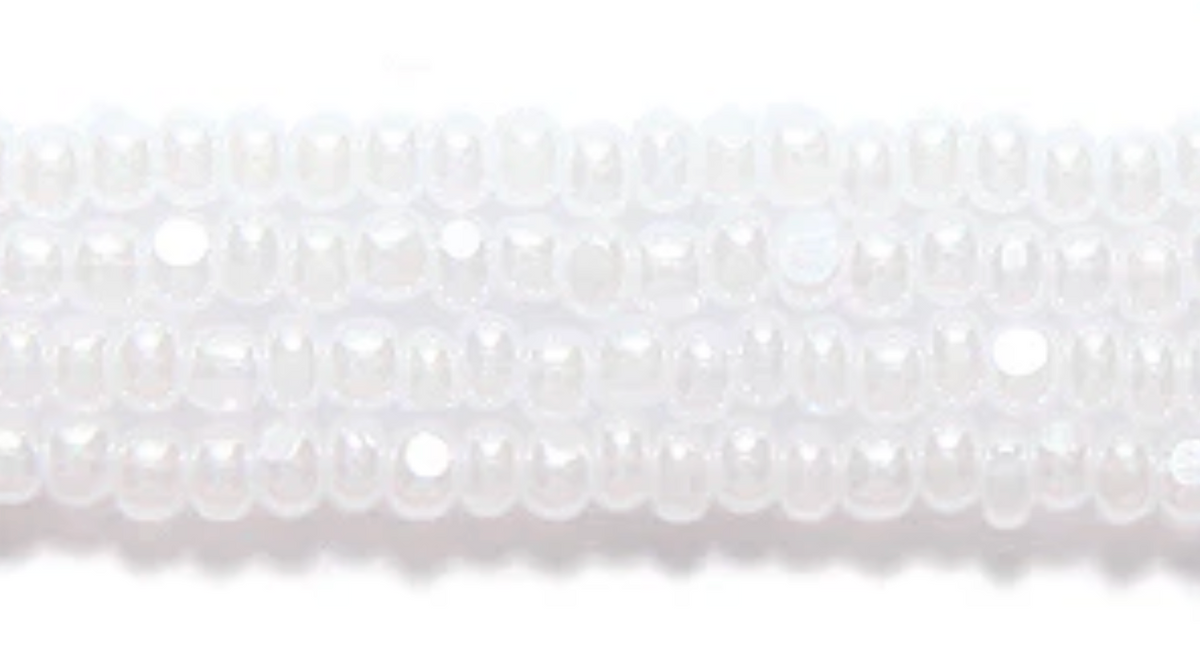 CZ Seed Bead True Cut Pearl White 11/0 (FULL HANK)