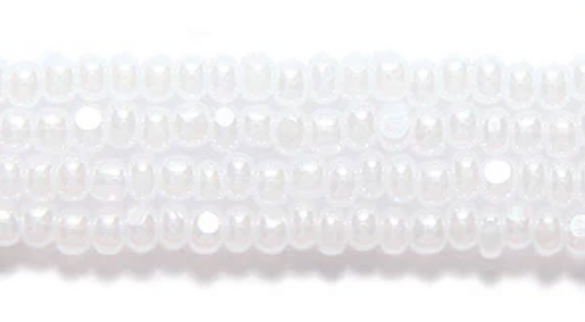 CZ Seed Bead True Cut Pearl White 11/0 (FULL HANK)