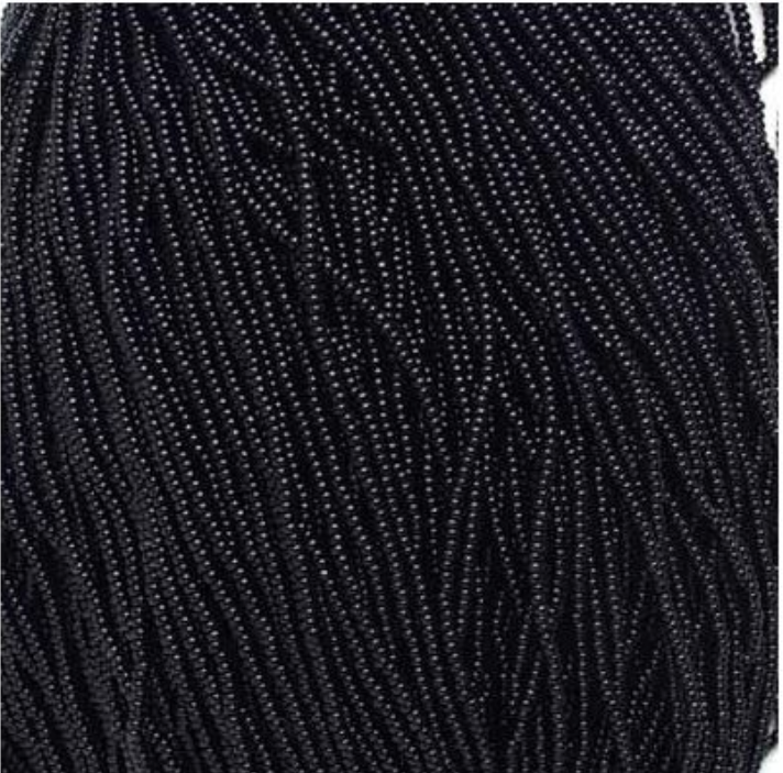 CZ Seed Bead Op Black 11/0