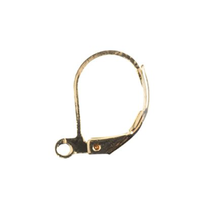 18kt Gold Plated Earring Lever Back 16mm 12pcs