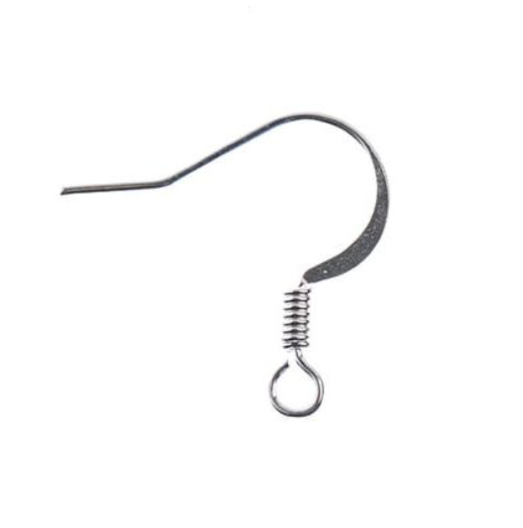Earwire w/ Coil Silver 60pcs