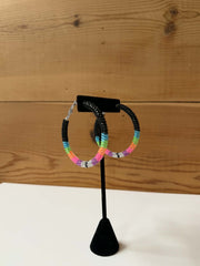 Sees The Dream Designs - Black Rainbow Hoops