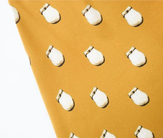 B.Yellowtail - Elk Ivory Silk Scarf: YELLOW