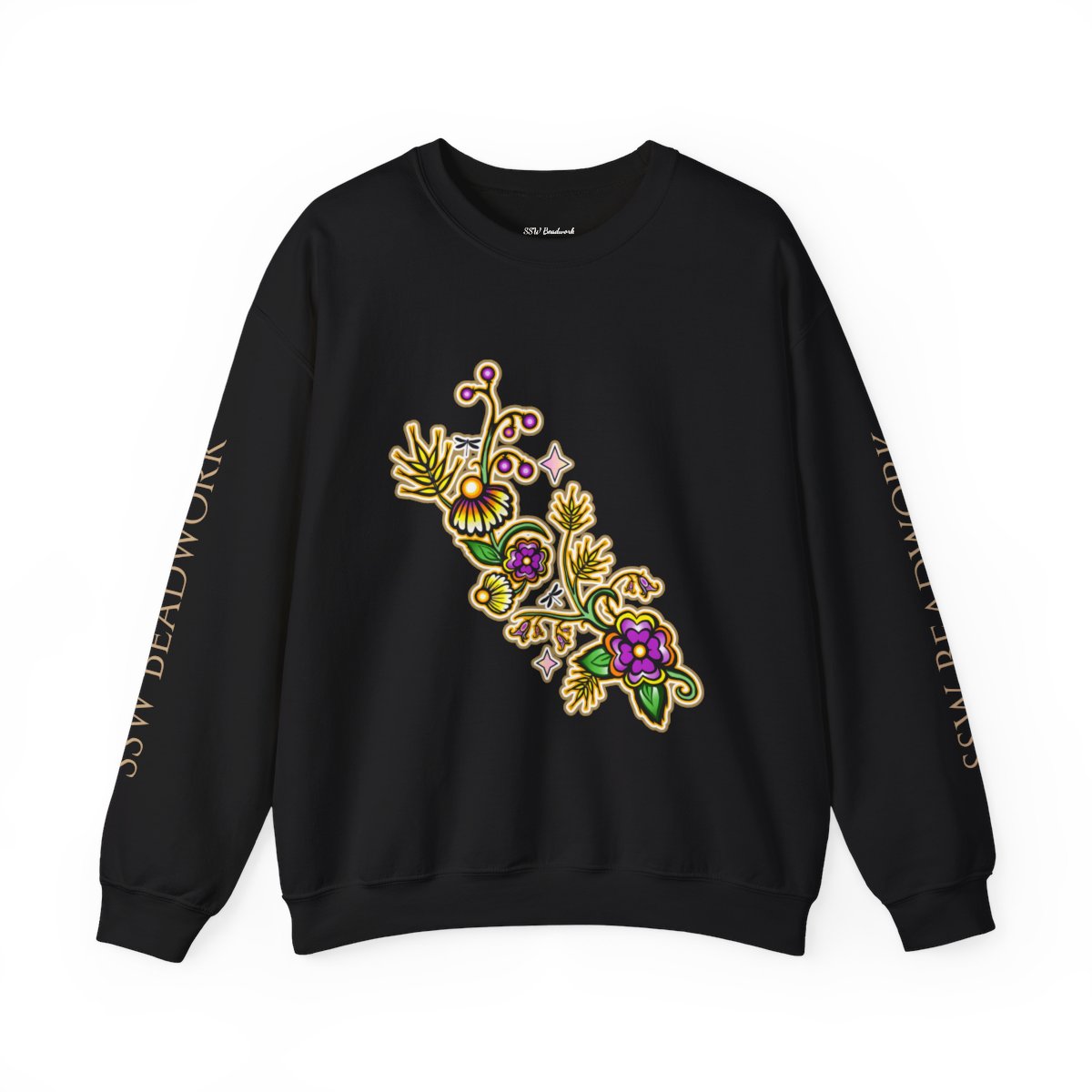 Black MorningStarWorkz x SSW Beadwork Unisex Crewneck