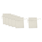 Organza Fabric Bag, Approx, 3x4in 6-ct Ivory