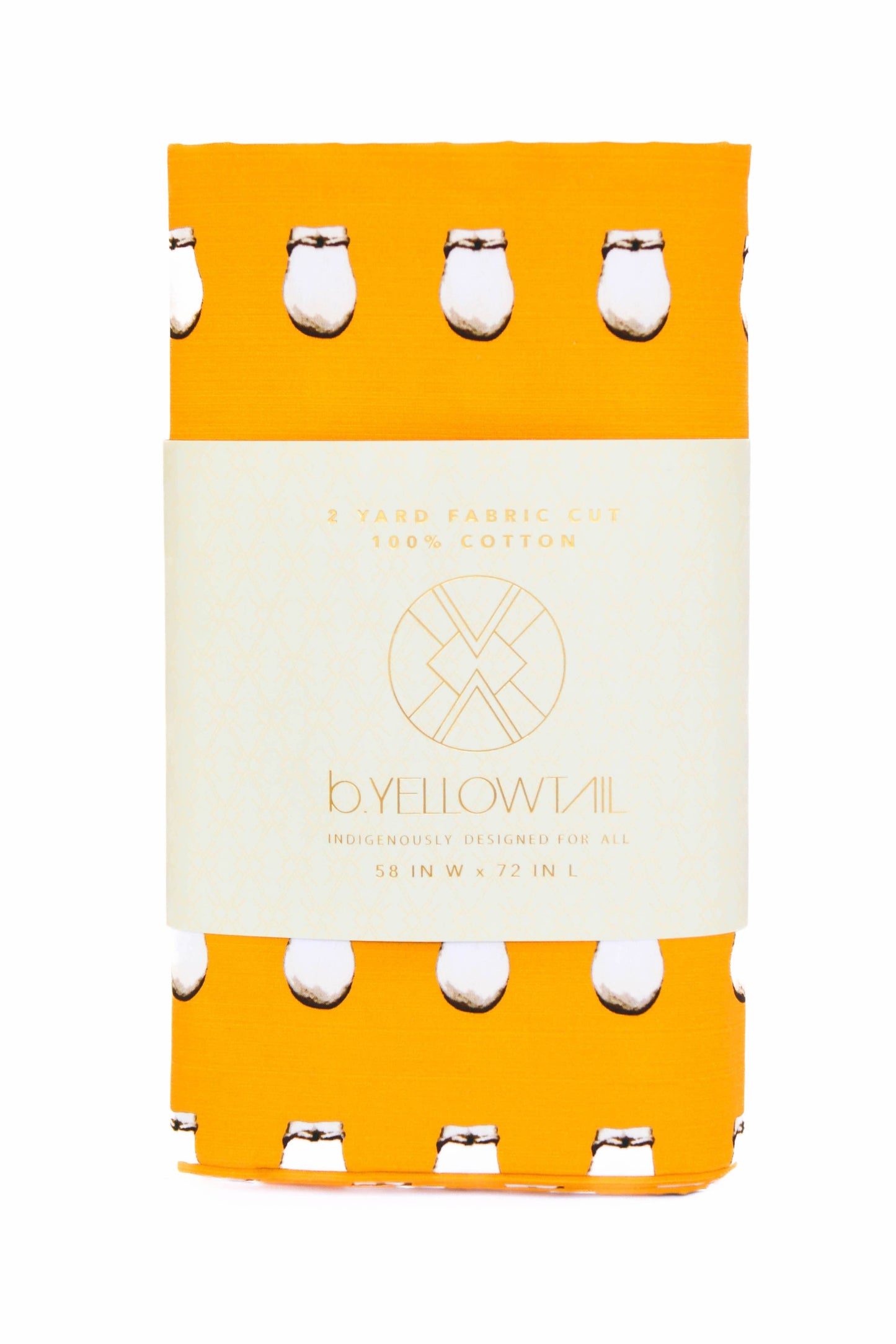 B.Yellowtail - Cotton Fabric - Elk Ivory Yellow