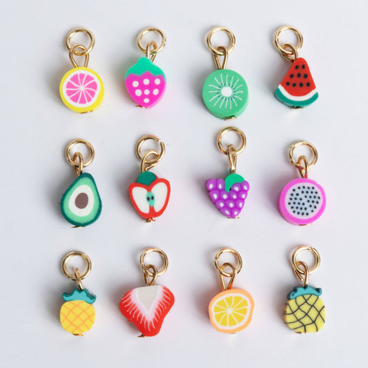 Fresh Picked Charm Set Polymer Fruit Slice Charms Set of 12
