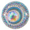 Resin Sew-On Peacock 10pcs 20mm Round Crystal AB