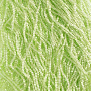 Czech Seed Beads 10/0 2Cut Dyed Satin Green SOLGEL Strung