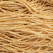 Czech Seed Bead 13/0 Cut Metallic Gold Strung